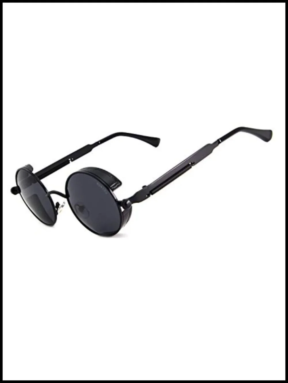 Steampunk Round Polarized Sunglasses UV400 Protection Men Women Metal Frame